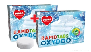 2× OXYDOO | Odstraňovač skvrn v tabletách | aktivní kyslík & enzymy | pro bílé & barevné prádlo | 24 tablet