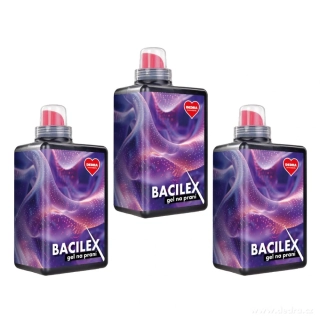 3× BACILEX | hygienický prací gel s antimikrobiální přísadou | na bílé & barevné prádlo | 84 praní