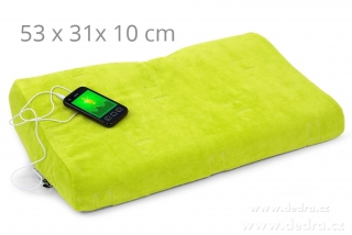ANATOMIXX® MUSIC | anatomický polštář z paměťové pěny s reproduktorem | 53 × 31 × 10 cm | připojení na mobil & tablet