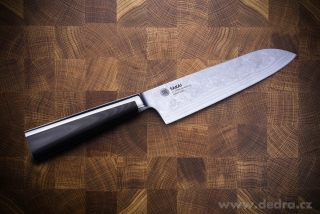SAKAI | SANTOKU Šéfkuchařský nůž | 67 vrstev damascénské oceli | 310 mm