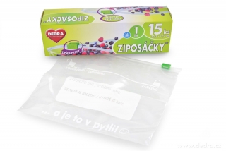 ZIPOSÁČKY® | 15 ks | potravinové sáčky se zipem 1 L